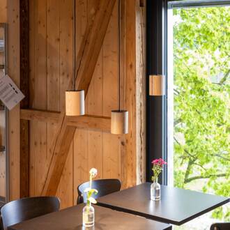 Timba LED hanglamp 927 Uitstraalhoek 42° licht hout, zwart