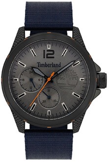 Timberland Blauw Nylon Band Kwarts Horloge Timberland , Black , Heren - ONE Size