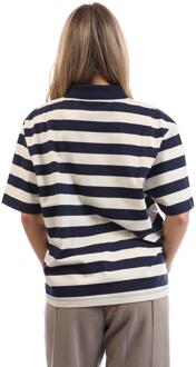 Timberland Dames/Dames Gestreept Poloshirt Met Korte Mouwen (Blauw) - maat L