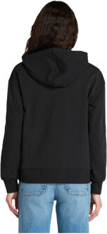 Timberland Dames/Dames Stacked Logo Loop Back Hoodie (Zwart) - maat M