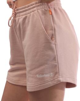 Timberland Dames/Dames Sweat Shorts met Lineair Logo (Zwart) Roze