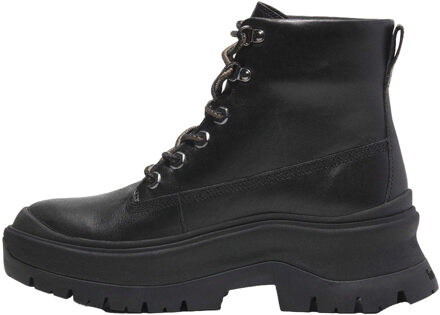 Timberland Dames Roxie Lane Lederen Veterschoenen Enkellaarsjes (Zwart)