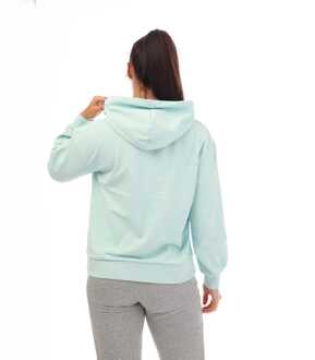 Timberland Dames Timberland Stack Logo Loopback Hoody in Lichtblauw - UK 8-10 (Womens)