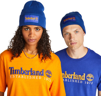 Timberland Established 1973 - Unisex Winter Mutzen Blue - One Size