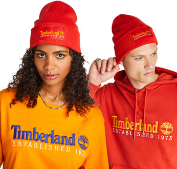 Timberland Established 1973 - Unisex Winter Mutzen Red - One Size