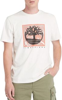 Timberland Front Graphic Shirt Heren wit - oranje - zwart - M