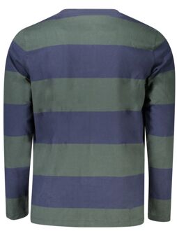 Timberland Gestreepte Lange Mouw Polo Shirt Donkerblauw