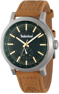 Timberland Groene leren band kwarts horloge Timberland , Gray , Heren - ONE Size
