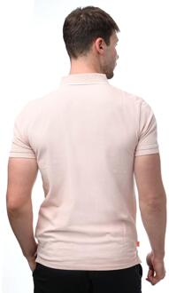 Timberland Heren Bedrukt Poloshirt met Korte Mouwen (Rose) - maat Rosé