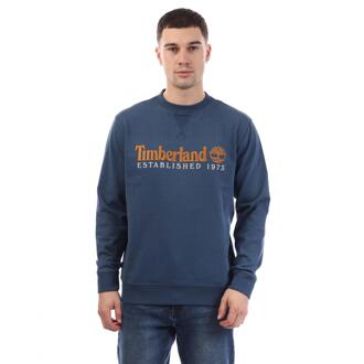 Timberland Heren Established 1973 Geborduurd Crew Hals Sweatshirt (Blauw)