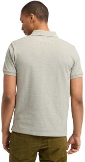 Timberland Heren Oyster River Logo Poloshirt met Korte Mouwen (Grijs) - maat M