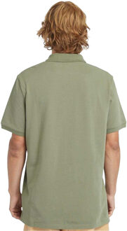Timberland Heren Oyster River Logo Poloshirt met Korte Mouwen (Groen) - S