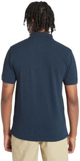 Timberland Heren Oyster River Logo Poloshirt met Korte Mouwen (Marine) - maat Navy