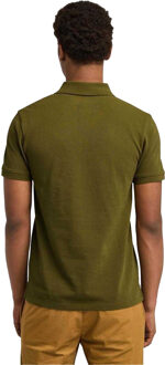 Timberland Heren Oyster River Logo Poloshirt met Korte Mouwen (Olijf)