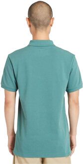 Timberland Heren Oyster River Logo Poloshirt met Korte Mouwen (Teal) - maat Groenblauw