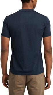 Timberland Heren T-Shirts Classic Logo Zomer Crew Neck Dunstan River Tops Nieuw Navy - M