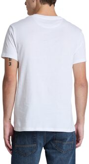 Timberland Heren T-Shirts Klassiek Logo Zomer Ronde Hals Dunstan River Tops Nieuw Wit