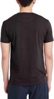 Timberland Heren T-Shirts Klassiek Logo Zomer Ronde Hals Dunstan River Tops Nieuw Zwart