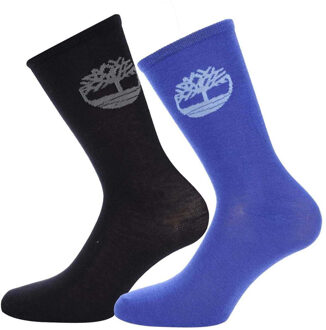 Timberland Heren Thermische Lichtgewicht Crew Sokken (ZWART/BLAUW) - maat M