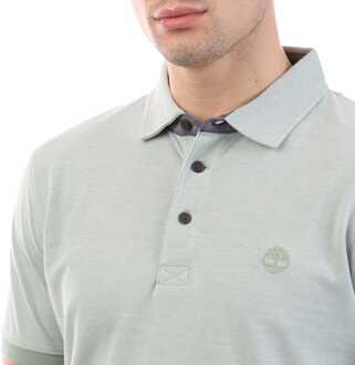 Timberland Heren Timberland Baboosic Brook Oxford Poloshirt in Groen - maat 2XL