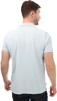 Timberland Heren Timberland Miller River Poloshirt in Lichtblauw - maat S Hemelsblauw
