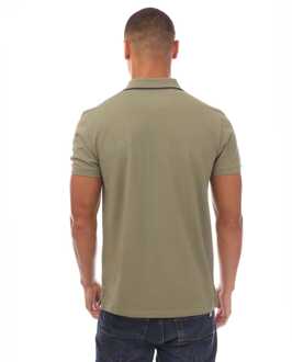 Timberland Heren Timberland Millers River Bedrukt Hals Poloshirt in Khaki - maat Kaki