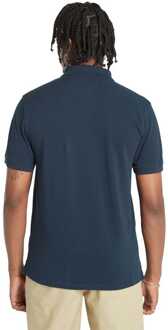 Timberland Heren Timberland Oyster River Logo Poloshirt met Korte Mouw in Navy - maat