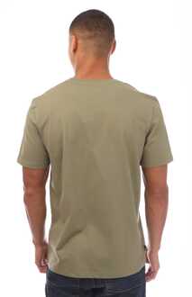 Timberland Heren Timberland Stack Logo T-shirt in Khaki - maat S Kaki