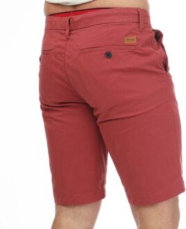 Timberland Heren Timberland Twill Chino Korte Broek in Rood - maat