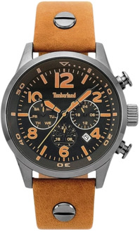 Timberland Jenness 15376JSU/02 - Horloge - Leer - Bruin - 44mm