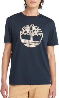 Timberland Kennebec River Camo Tree Logo Shirt Heren donkerblauw - M
