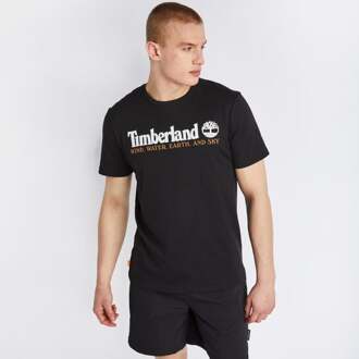 Timberland Linear Logo - Heren T-shirts Black - S