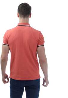 Timberland Men's Timberland Oyster River Chest Logo Polo Shirt in Pink Roze - M