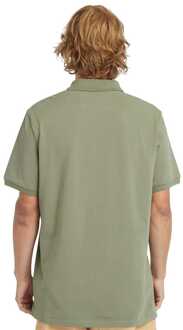 Timberland Men's Timberland Oyster River Logo Short Sleeve Polo Shirt in Green Groen - M