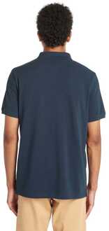 Timberland Men's Timberland Oyster River Logo Short Sleeve Polo Shirt in Navy - maat S