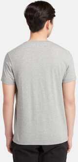 Timberland Men's Timberland Oyster River Logo Short Sleeve T-Shirt in Grey - maat M Grijs
