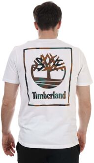 Timberland Men's Timberland YC Back Box T-Shirt in White Wit - S