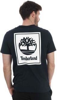 Timberland Men's Timberland YC Back Stack T-Shirt in Navy - maat S