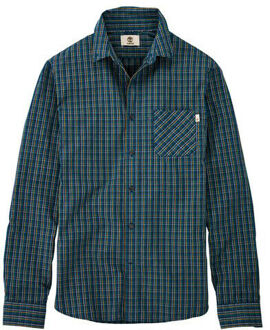 Timberland Popeline Lange Mouw Knoop Up Groen Ruit Heren Overhemd A1AZF C14 - maat