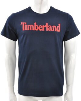 Timberland Seasonal Linear Logo tee Slim fit  - Blauw t-shirt - M