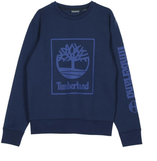 Timberland Seizoensboom Crewneck Sweatshirt Timberland , Blue , Heren - Xl,S