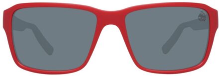 Timberland Tb9155 Rode Vierkante Zonnebril Rood - One Size