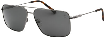 Timberland TB9292 06D donkergrijze zonnebril Grijs