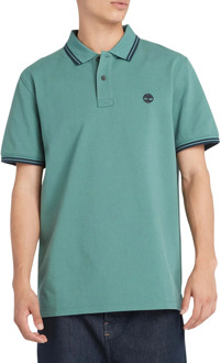 Timberland Tipped Pique Polo Heren groen - donkerblauw - M