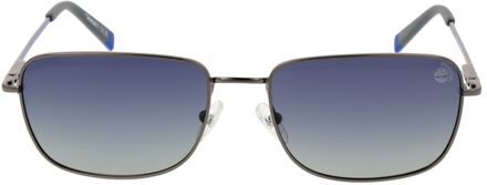 Timberland Vierkante Metalen Gepolariseerde Zonnebril Grijs