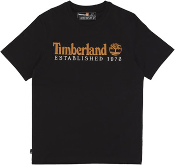 Timberland Vintage 1973 Tee Zwart Streetwear Timberland , Black , Heren - L,M,S