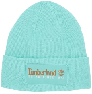 Timberland Vintage Beanie 1973 Holiday Teal Timberland , Blue , Heren - ONE Size