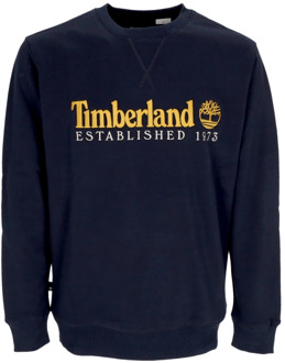 Timberland Vintage Crewneck Sweatshirt EST 1973 Timberland , Blue , Heren - Xl,L