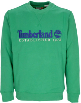 Timberland Vintage Crewneck Sweatshirt EST 1973 Timberland , Green , Heren - Xl,L
