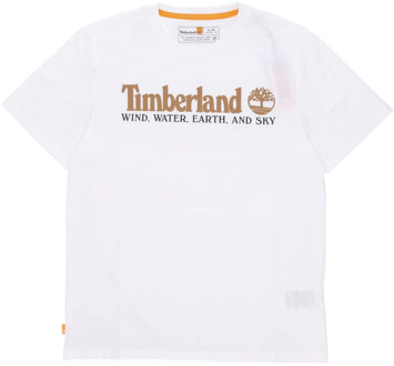 Timberland Wwes Front Tee - Wit Streetwear Timberland , White , Heren - Xl,L